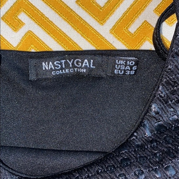 Nasty Gal- black crocodile swimsuit top! Size 6 - Picture 2 of 3